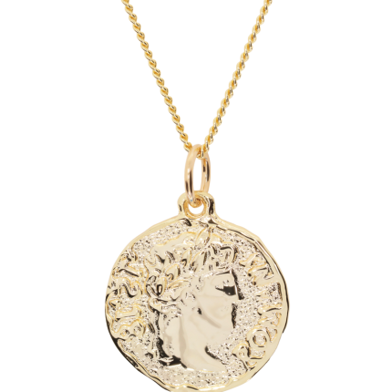 Aries Chain Necklace With Roman Coin Pendant