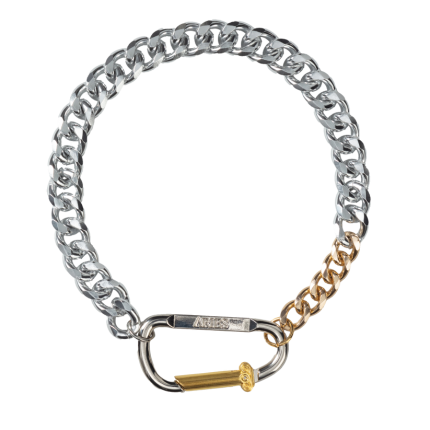 Aries Column Carabiner Silver Necklace