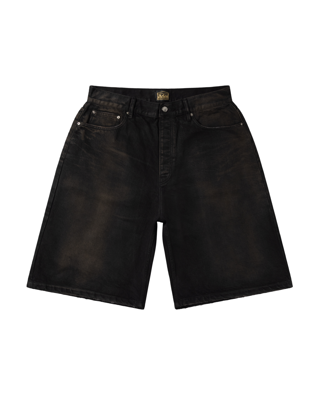 Aries Distressed Wide Leg Denim Short Aries Distressed Wide Leg Denim Short