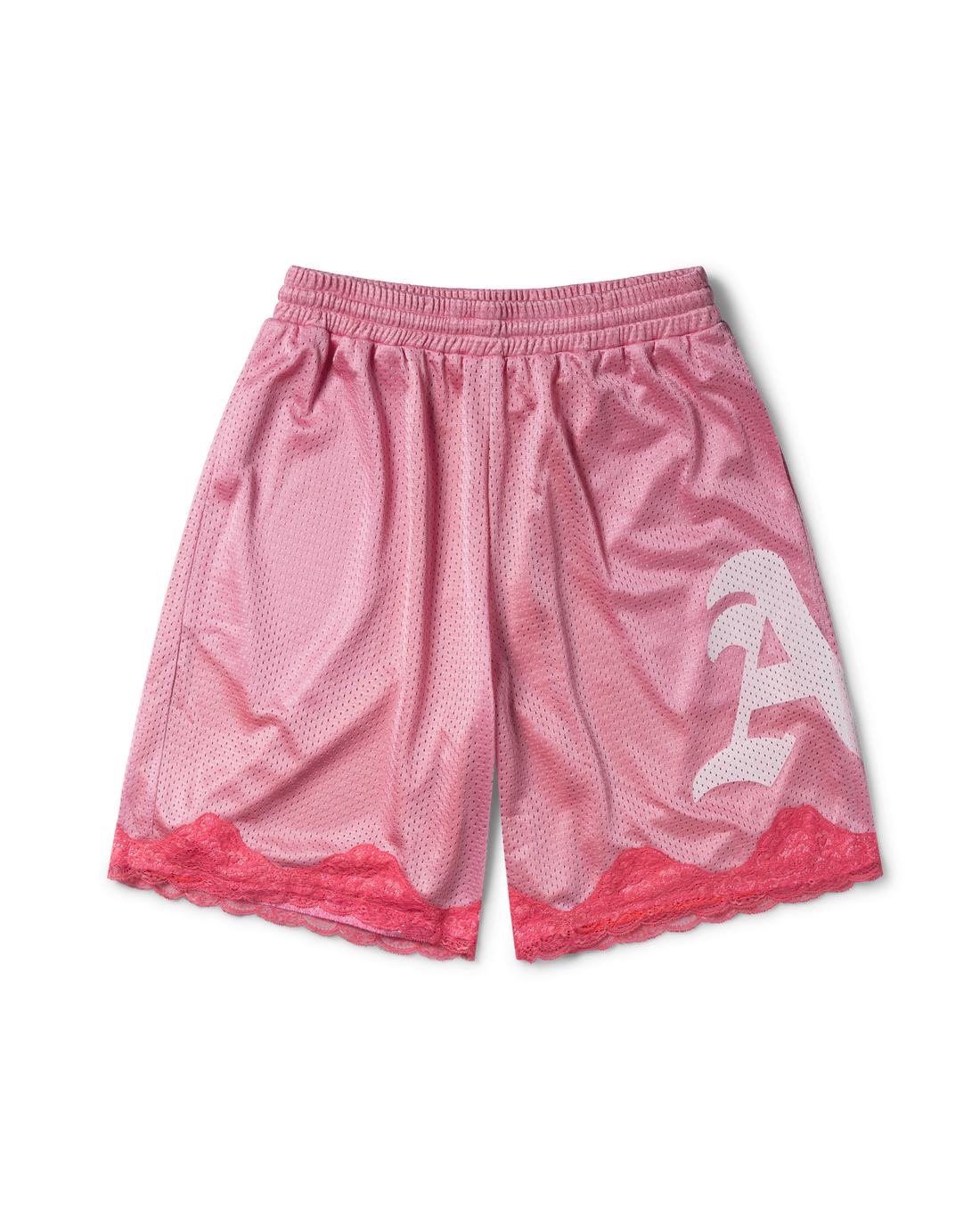 Aries Gothic Lace Airtex Shorts Pink Aries Gothic Lace Airtex Shorts Pink