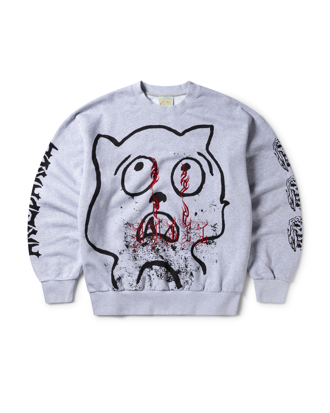 Aries Meow Embroidered Sweatshirt Aries Meow Embroidered Sweatshirt