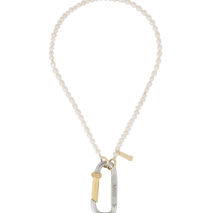 Aries Mini Carabiner Pearl Necklace