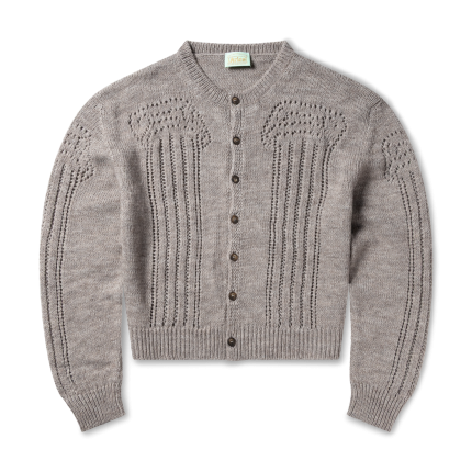 Aries Pointelle Column Cardigan