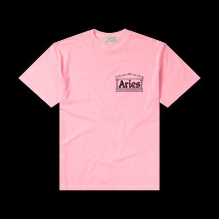 Aries Temple SS T-Shirt Fluoro Pink